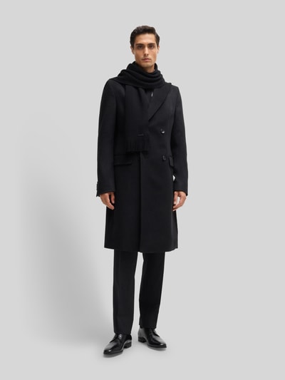 BOSS Sjaal van zuivere scheerwol Zwart - 1