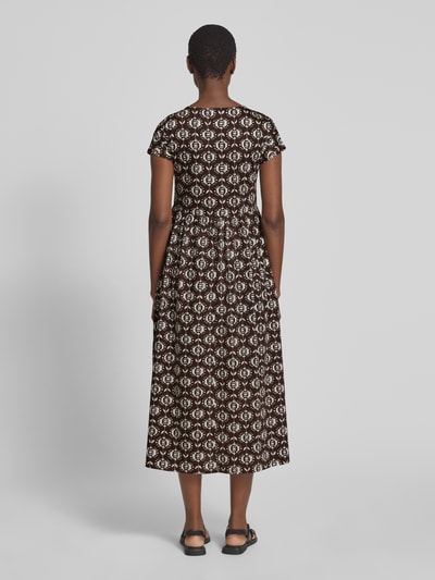 Weekend Max Mara A-Linien Midikleid aus reiner Baumwolle Modell 'GEROG' Dunkelbraun 5