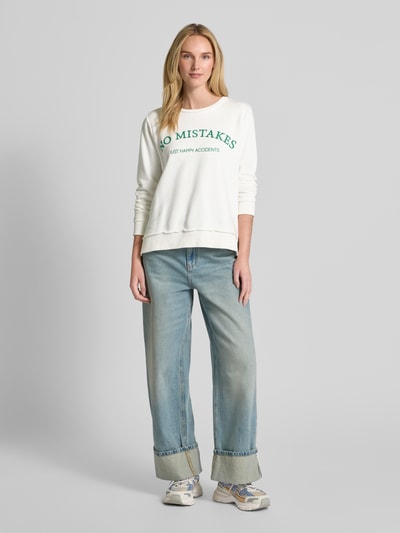 Smith and Soul Sweatshirt mit Statement-Stitching Weiss 1