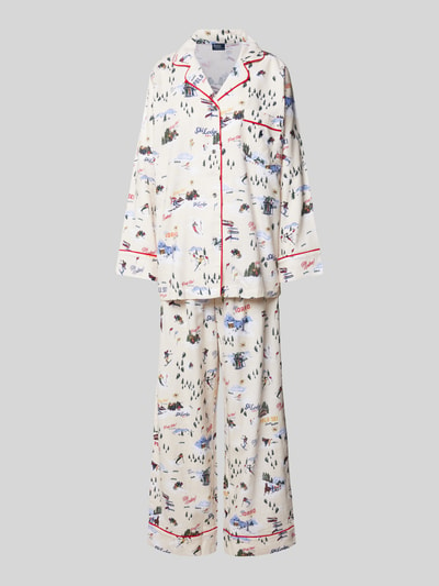 Polo Ralph Lauren Pyjama mit Allover-Print Offwhite 1