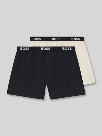 BOSS Bokserki o kroju loose fit w zestawie 2 szt. model '2P BOXER SHORTS EW' Złamany biały 2