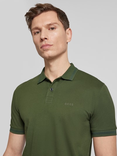 BOSS Green Poloshirt mit Label-Detail Dunkelgruen 3