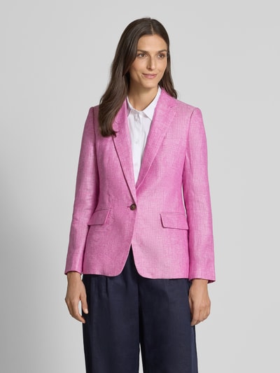 Lauren Ralph Lauren Leinenblazer mit Reverskragen Modell 'BONARO' Rosa 4