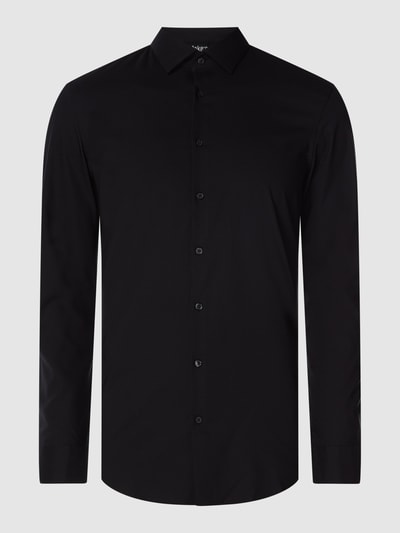 Jake*s Super slim fit zakelijk overhemd met stretchgehalte  Zwart - 2