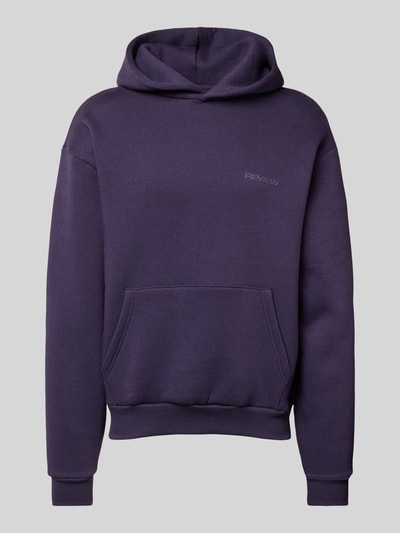 REVIEW Hoodie mit Kapuze Aubergine 2