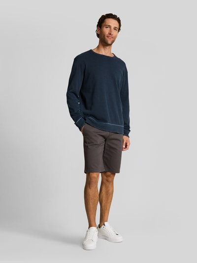 Tom Tailor Slim Fit Chinoshorts aus reiner Baumwolle Dunkelgrau 1