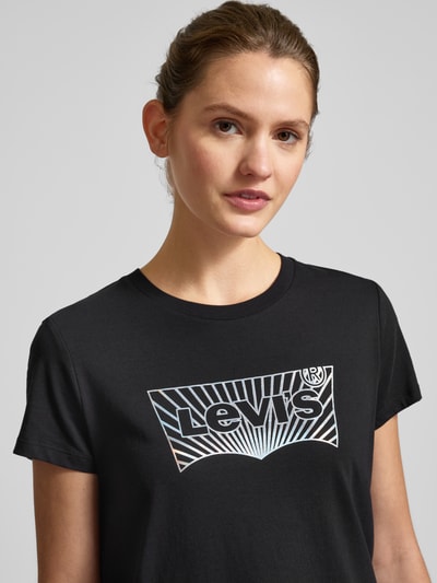 Levi's® T-shirt met labelprint Zwart - 3