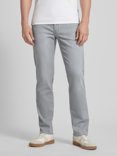 Brax Straight Fit Jeans mit Label-Patch Modell 'CADIZ' Mittelgrau 4