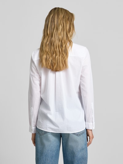 Milano Italy Bluzka koszulowa o kroju regular fit z listwą guzikową Biały 5