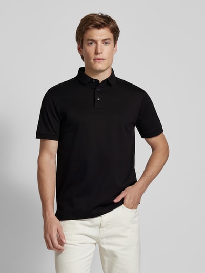 Emporio Armani Koszulka polo o kroju regular fit z fakturowanym wzorem Czarny 4