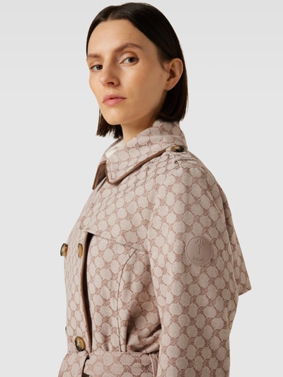 JOOP! Trenchcoat met all-over motief Beige - 3