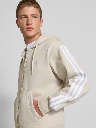adidas Sportswear Bluza rozpinana z kapturem i kieszenią kangurką Piaskowy 3