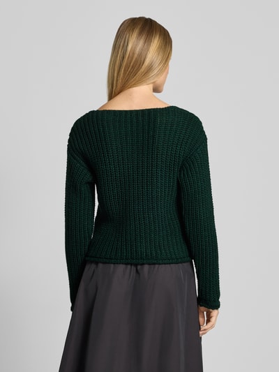 ZABAIONE Vest met knoopsluiting Donkergroen - 5