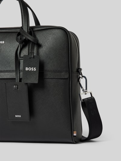 BOSS Handtasche mit Applikationen Modell 'Zair' Black 3