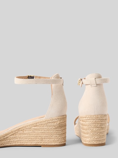 Tommy Hilfiger Buty na koturnie ze skóry naturalnej Piaskowy 2