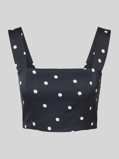 INFLUENCER'S CHOICE BY P&C* Top bluzkowy krótki o kroju slim fit z prostokątnym dekoltem Granatowy 2