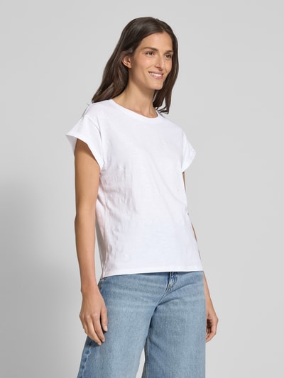 Jake*s Casual T-Shirt mit Motiv-Stitchings Weiss 4