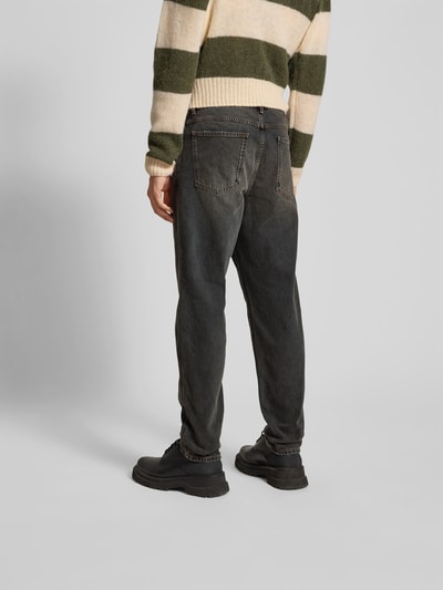 Closed Straight Fit Jeans mit Logo-Patch Dunkelblau 5