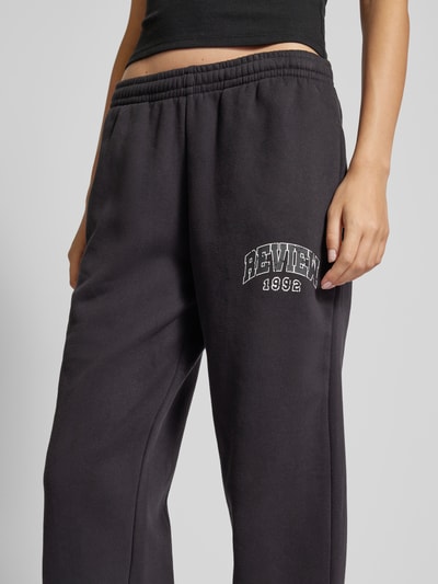 Review Sweatpants met labelprint Zwart - 3