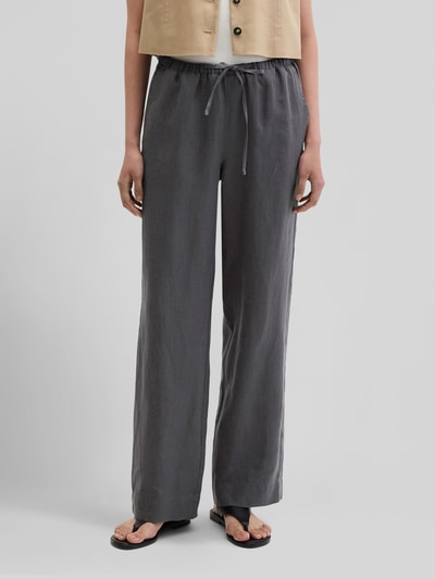 Marc O'Polo Straight Fit Leinenhose aus reinem Leinen Dunkelgrau 4