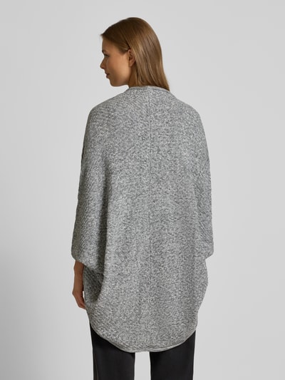 OPUS Poncho mit gerippten Abschlüssen Modell 'Amaryllis' Hellgrau 5