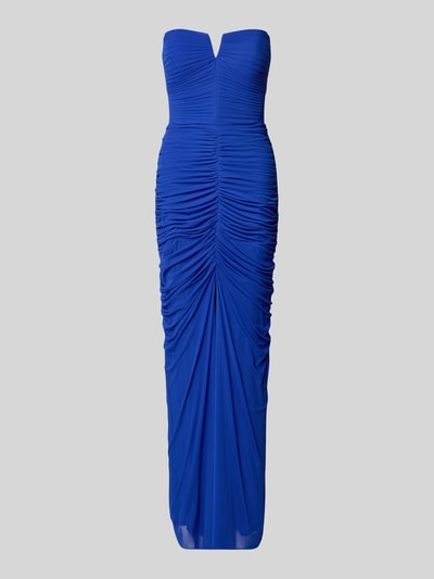 Mascara Avondjurk met plooien en loopsplit Koningsblauw - 2