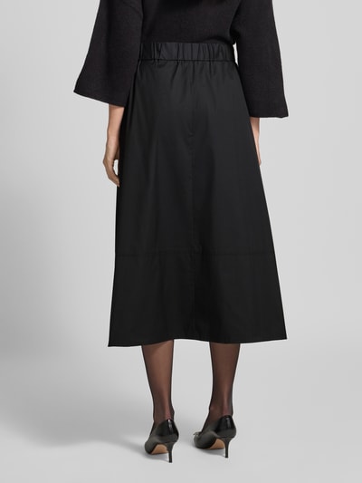 ROBE LÉGÈRE Midirock mit elastischem Bund Black 5