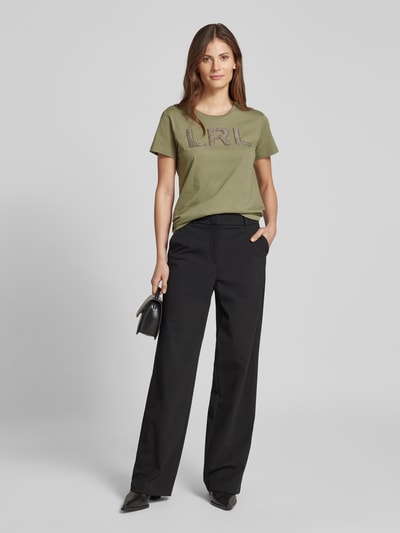 Lauren Ralph Lauren T-Shirt mit Label-Detail Modell 'KATLIN' Oliv 1