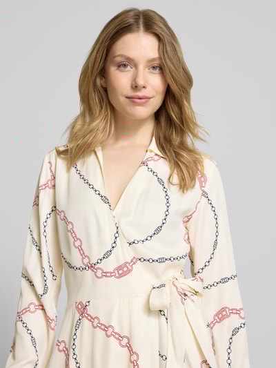 Tommy Hilfiger Mini-wikkeljurk met motiefprint Wit - 3