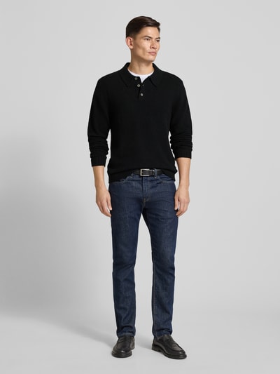 Jack & Jones Premium Strickpullover mit Polokragen Modell 'MAVERICK' Black 1