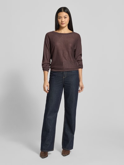 Betty Barclay Sweter z dzianiny z prążkowanymi wykończeniami Ciemnobrązowy 1