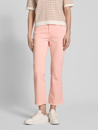Raffaello Rossi Jeansy o kroju regular fit z frędzlami Różowy 4