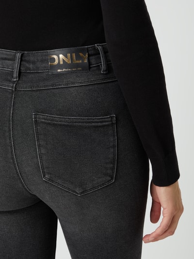 Only Skinny Fit Jeans mit Stretch-Anteil Modell 'Mila' Dunkelgrau 3