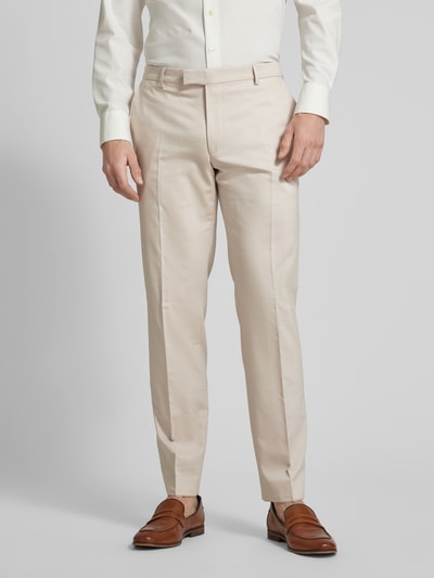 JOOP! Collection Spodnie do garnituru o kroju slim fit w kant model ‘Blayr’ Piaskowy 4