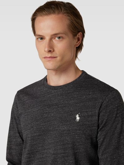 Polo Ralph Lauren Shirt met lange mouwen en labelstitching Antraciet gemêleerd - 3