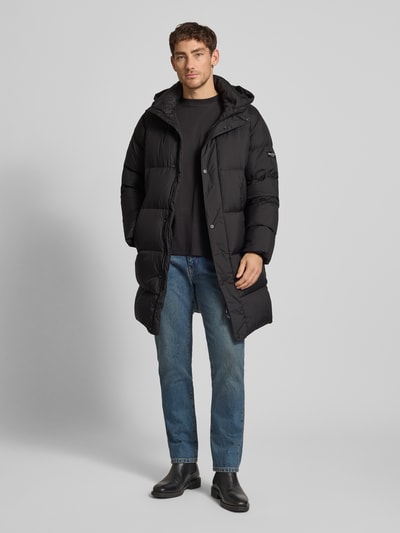 Marc O'Polo Płaszcz puchowy o kroju regular fit z szelkami  Czarny 1