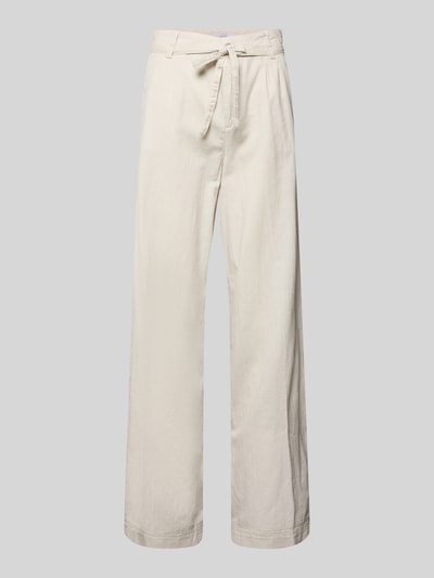 ANGELS Wide Fit Stoffhose mit Bügelfalten Modell 'Livia' Beige 2