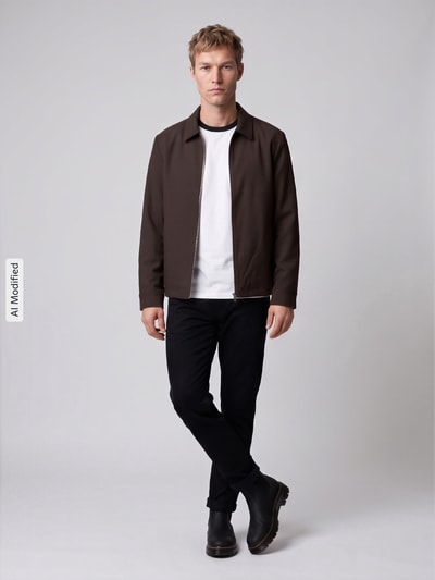 s.Oliver BLACK LABEL Blouson mit durchgehendem Reißverschluss Dunkelbraun 1