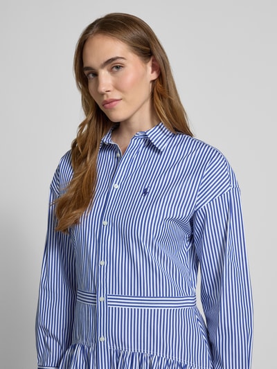 Polo Ralph Lauren Overhemdjurk in minilengte met logostitching Bleu - 3
