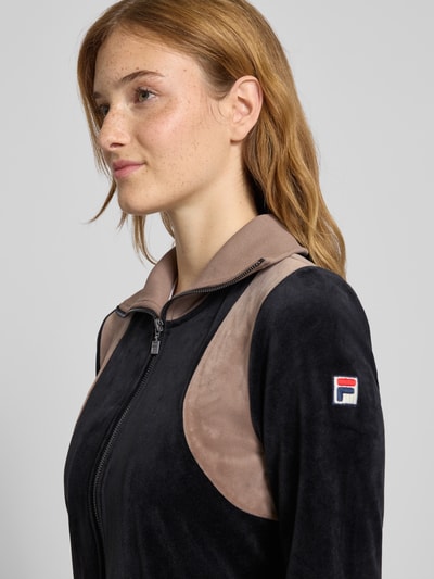 FILA Slim fit sweatjack met ritssluiting, model 'ADRIANO' Zwart - 3