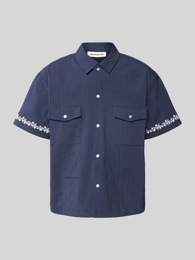 PROHIBITED Freizeithemd mit Knopfleiste Marine 2