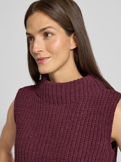 monari Pullunder mit geripptem Stehkragen Bordeaux 3