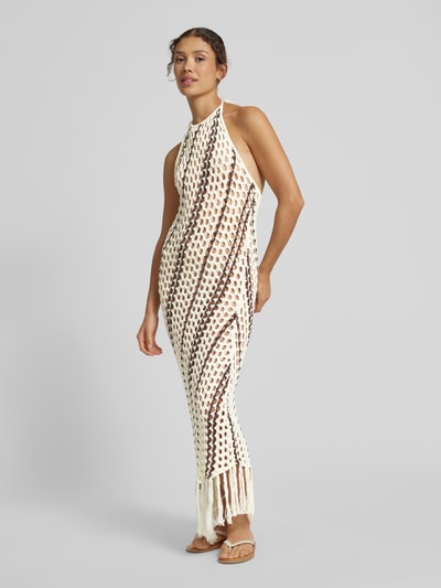 LeGer by Lena Gercke Sukienka z dzianiny z ażurowym wzorem Złamany biały 1