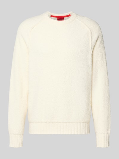 HUGO Relaxed Fit Pullover aus Baumwoll-Mix Modell 'SAN CHRISTOPHER' Offwhite 2