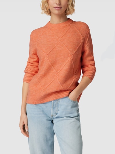 Christian Berg Woman Gebreide pullover met structuurmotief Apricot - 4