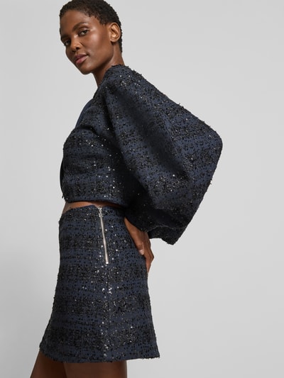 ROTATE Minirock mit Paillettenbesatz Dunkelblau 3