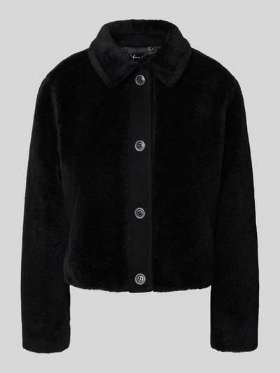 Marc Cain Webpelzjacke mit Umlegekragen Black 2