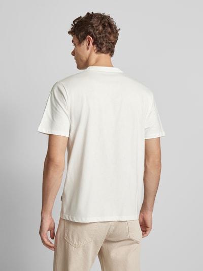 Pepe Jeans T-shirt met labelstitching, model 'Aris' Offwhite - 5