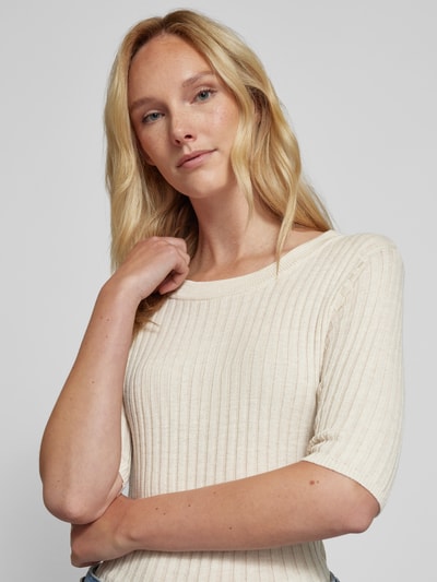 Soyaconcept Gebreide pullover met 1/2-mouwen, model 'FETIMA' Beige - 3