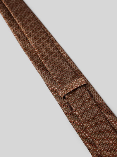 Produktfoto, Seidenkrawatte mit Strukturmuster (7,5 cm) von Blick, Reine Seide, klassische Form, Strukturmuster, Label-Detail, Breite 8 cm.